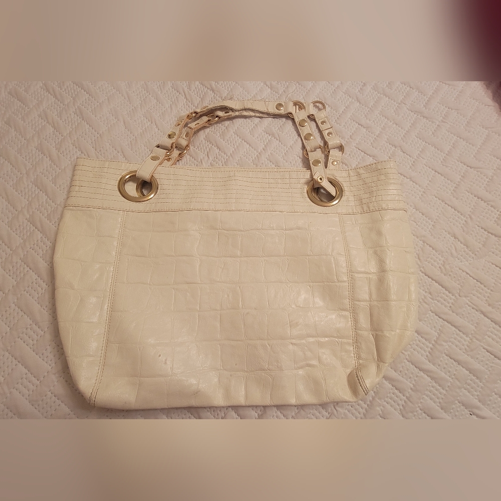 STEVE MADDEN Elegant Cream Tote Bag
